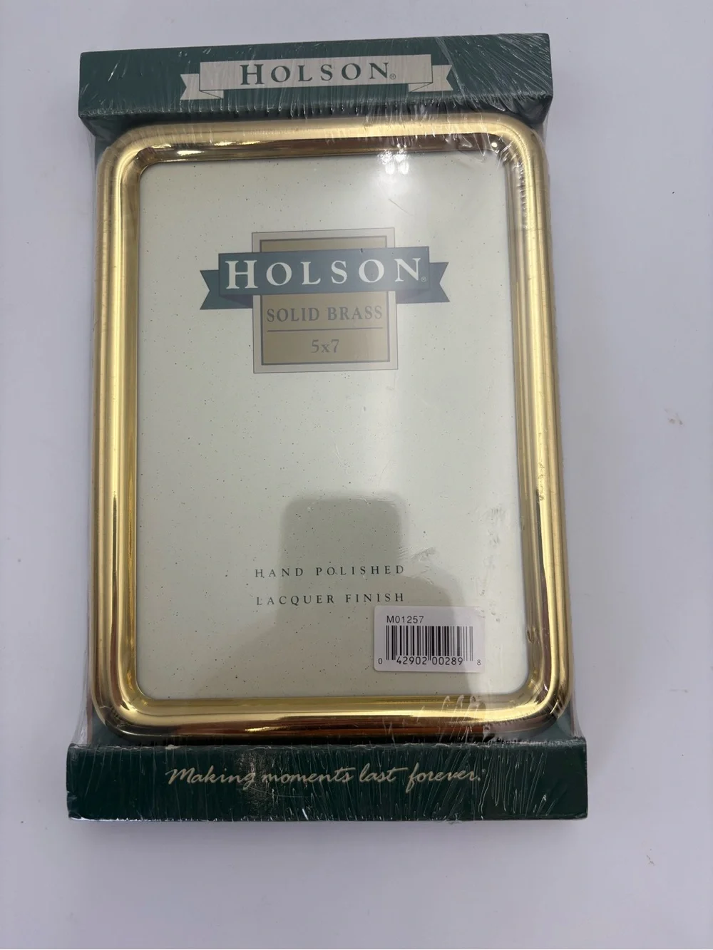 Vintage New Old Stock Solid Brass 5x7 Picture Frame - In Original Package